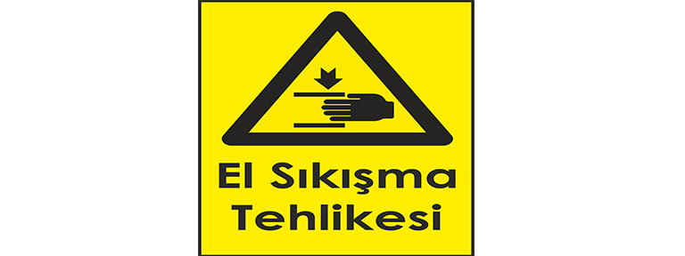 El sıkışma tehlike işareti, İşyerindeki En Yaygın Tehlikeler